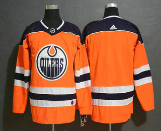 Men's Edmonton Oilers Blank Orange Drift Fashion Adidas Stitched NHL Jersey