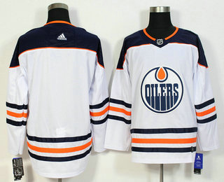 Men's Edmonton Oilers Blank White 2017-2018 Hockey Adidas Stitched NHL Jersey