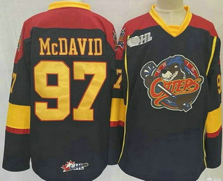 Men's Erie Otters #97 Connor McDavid Navy Authentic Jersey