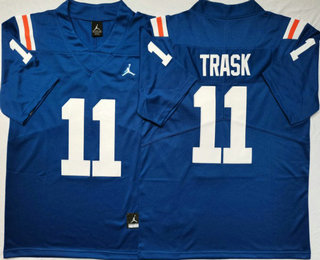 Men's Florida Gators #11 Kyle Trask Blue 2019 Vapor Untouchable Stitched Throwback NCAA Jersey