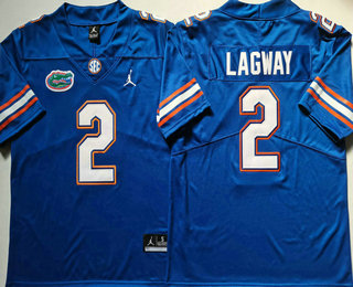 Men's Florida Gators #2 DJ Lagway Blue College Football Jersey