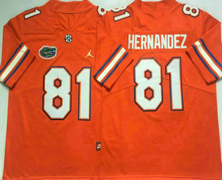 Men's Florida Gators #81 Aaron Hernandez Orange 2017 Vapor Untouchable Stitched Nike NCAA Jersey