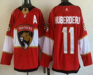 Men's Florida Panthers #11 Jonathan Huberdeau Red Authentic Jersey
