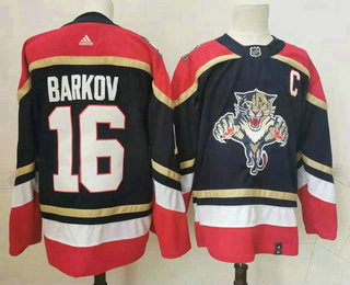 Men's Florida Panthers #16 Aleksander Barkov Black 2021 Reverse Retro Stitched NHL Jersey
