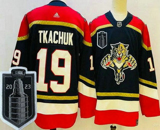 Men's Florida Panthers #19 Matthew Tkachuk Navy Reverse Retro 2023 Stanley Cup Final Authentic Jersey