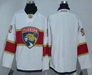 Men's Florida Panthers Blank White Away Adidas Stitched NHL 2016-17 Reebok Hockey Jersey