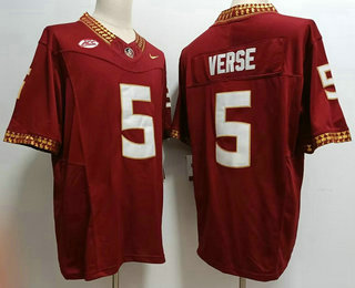 Men's Florida State Seminoles #5 Jared Verse Red FUSE College Stitched Jersey