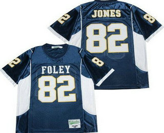 Men's Foley High School Lions #82 Julio Jones Navy Football Jersey