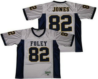 Men's Foley High School Lions #82 Julio Jones White Football Jersey