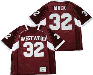 Men's Fort Pierce Westwood High School #32 Khalil Mack Red Football Jersey