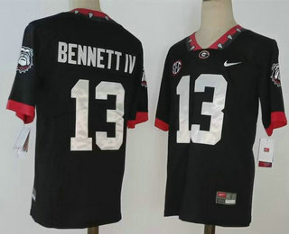 Men's Georgia Bulldogs #13 Stetson Bennett IV Black 2022 Vapor Untouchable Stitched Nike NCAA Jersey