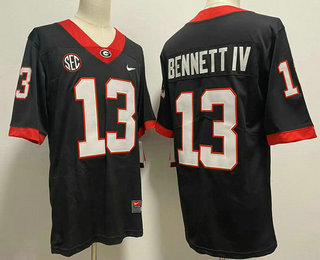 Men's Georgia Bulldogs #13 Stetson Bennett IV Black 2022 Vapor Untouchable Stitched Nike NCAA Jersey