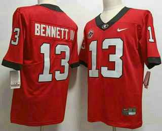 Men's Georgia Bulldogs #13 Stetson Bennett IV Red 2022 Vapor Untouchable Stitched Nike NCAA Jersey