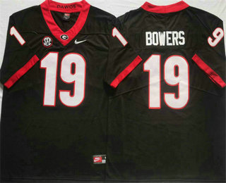 Men's Georgia Bulldogs #19 Brock Bowers Black 2020 Vapor Untouchable Limited Stitched Nike Jersey