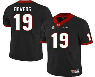 Men's Georgia Bulldogs #19 Brock Bowers Black College Football Jersey