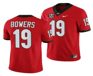 Men's Georgia Bulldogs #19 Brock Bowers Red 2020 Vapor Untouchable Limited Stitched Nike Jersey