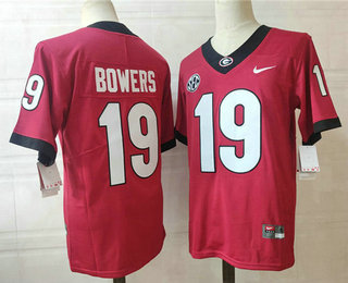 Men's Georgia Bulldogs #19 Brock Bowers Red 2022 Vapor Untouchable Stitched Nike NCAA Jersey