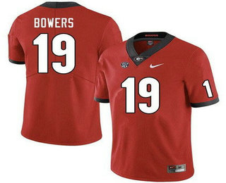 Men's Georgia Bulldogs #19 Brock Bowers Red College Football Jersey