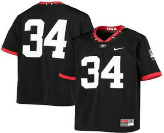 Men's Georgia Bulldogs #34 Herschel Walker Black Alternate College Football Jersey