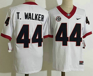 Men's Georgia Bulldogs #44 Travon Walker White 2021 Vapor Untouchable Limited Stitched Nike Jersey