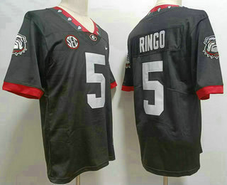 Men's Georgia Bulldogs #5 Kelee Ringo Grey 2021 Vapor Untouchable Limited Stitched Nike Jersey