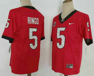 Men's Georgia Bulldogs #5 Kelee Ringo Red 2021 Vapor Untouchable Limited Stitched Nike Jersey