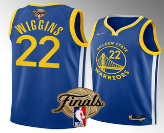 Men's Golden State Warriors #22 Andrew Wiggins 2022 Royal NBA Finals Stitched Jersey