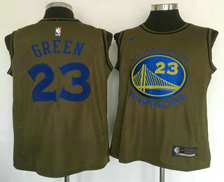 Men's Golden State Warriors #23 Draymond Green Olive Stitched Nike Swingman Jersey