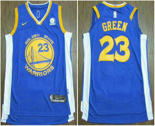 Men's Golden State Warriors #23 Draymond Green Royal Blue 2017-2018 Nike Authentic Rakuten Stitched NBA Jersey