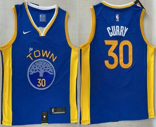 Men's Golden State Warriors #30 Stephen Curry Blue 2022 Icon Swingman Jersey