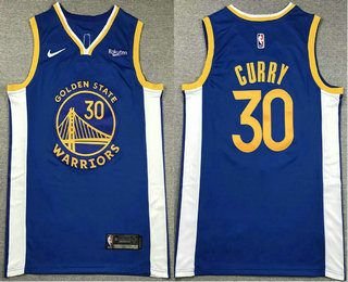 Men's Golden State Warriors #30 Stephen Curry Blue Icon Sponsor Swingman Jersey