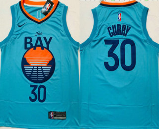 Men's Golden State Warriors #30 Stephen Curry Green 2020 Nike Swingman NEW Stitched NBA Jersey