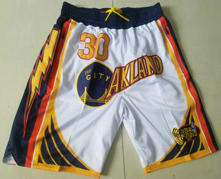 Men's Golden State Warriors #30 Stephen Curry White 2022 NBA Finals Champions Just Don AU Shorts
