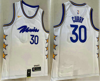 Men's Golden State Warriors #30 Stephen Curry White 2022 Swingman Stitched Jersey