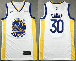 Men's Golden State Warriors #30 Stephen Curry White Icon Sponsor Swingman Jersey