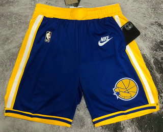 Men's Golden State Warriors 2023 Blue Stitched Throwback Shorts