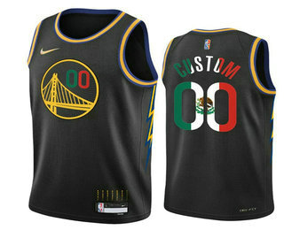 Men's Golden State Warriors Active Custom 2022 Black Special Mexico Edition Swingman Stitched Basketball Jersey