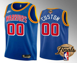 Men's Golden State Warriors Active Player Custom 2022 Royal NBA Finals Stitched Jersey