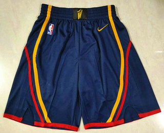 Men's Golden State Warriors Navy Blue Nike Throwback Shorts