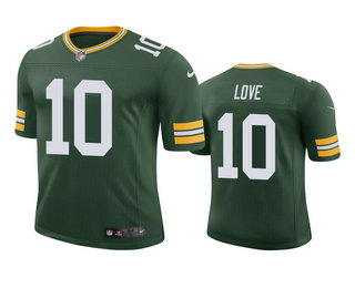 Men's Green Bay Packers #10 Jordan Love Green 2020 NFL Draft Vapor Limited Jersey