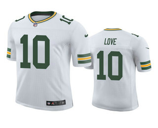 Men's Green Bay Packers #10 Jordan Love White 2020 NFL Draft Vapor Limited Jersey