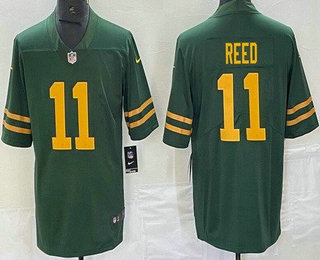 Men's Green Bay Packers #11 Jayden Reed Limited Green Alternate Vapor Jersey