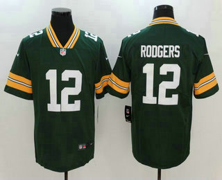 Men's Green Bay Packers #12 Aaron Rodgers Green 2017 Vapor Untouchable Stitched NFL Nike Limited Jersey