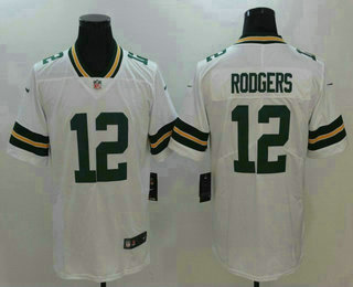 Men's Green Bay Packers #12 Aaron Rodgers White 2017 Vapor Untouchable Stitched NFL Nike Limited Jersey