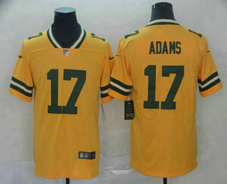 Men's Green Bay Packers #17 Davante Adams Gold 2019 Inverted Legend Stitched NFL Nike Limited Jersey