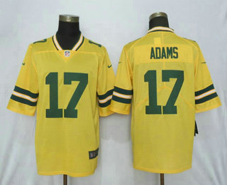 Men's Green Bay Packers #17 Davante Adams Gold 2019 Inverted Legend Stitched NFL Nike Limited Jersey