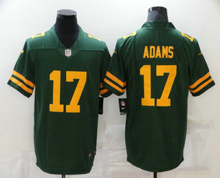 Men's Green Bay Packers #17 Davante Adams Green Yellow 2021 Vapor Untouchable Stitched NFL Nike Limited Jersey