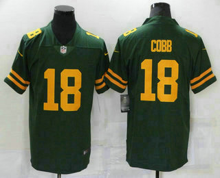 Men's Green Bay Packers #18 Randall Cobb Green Yellow 2021 Vapor Untouchable Stitched NFL Nike Limited Jersey