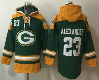 Men's Green Bay Packers #23 Jaire Alexander Green Ageless Must Have Lace Up Pullover Hoodie