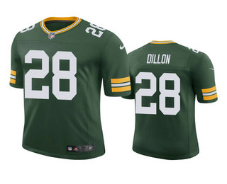 Men's Green Bay Packers #28 A.J. Dillon Green 2020 NFL Draft Vapor Limited Jersey